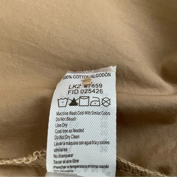 Lascana Shirt Sz 4 Mocha Brown Cotton Office Siren Corpcore Quiet Luxury Classic - Picture 11 of 12